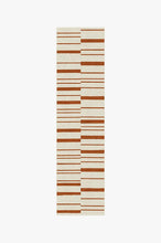Load image into Gallery viewer, Broken Stripe Rust Orange Rug
