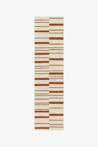 Broken Stripe Rust Orange Rug