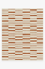 Load image into Gallery viewer, Broken Stripe Rust Orange Rug
