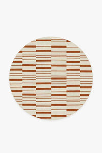 Broken Stripe Rust Orange Rug