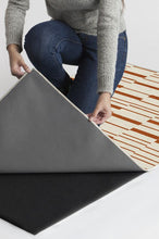Load image into Gallery viewer, Broken Stripe Rust Orange Rug
