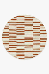 Broken Stripe Rust Orange Rug