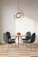 Load image into Gallery viewer, Broken Stripe Rust Orange Rug
