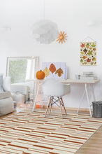 Load image into Gallery viewer, Broken Stripe Rust Orange Rug
