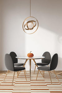 Broken Stripe Rust Orange Rug