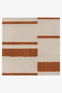 Broken Stripe Rust Orange Rug