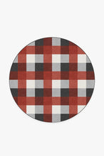Load image into Gallery viewer, Buffalo Plaid Black &amp; Red Rug
