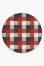 Load image into Gallery viewer, Buffalo Plaid Black &amp; Red Rug
