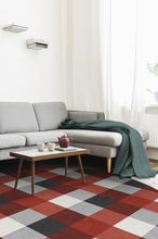 Load image into Gallery viewer, Buffalo Plaid Black &amp; Red Rug
