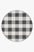 Load image into Gallery viewer, Buffalo Plaid Black &amp; White Rug
