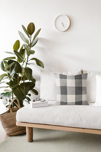 Buffalo Plaid Black & White Throw Pillow