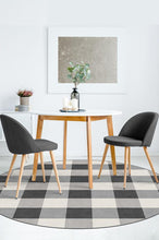 Load image into Gallery viewer, Buffalo Plaid Black &amp; White Rug
