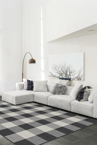 Buffalo Plaid Black & White Rug