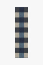 Load image into Gallery viewer, Buffalo Plaid Blue &amp; Ivory Rug

