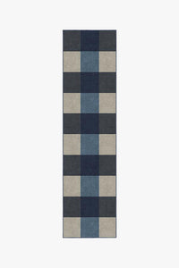Buffalo Plaid Blue & Ivory Rug