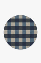 Load image into Gallery viewer, Buffalo Plaid Blue &amp; Ivory Rug
