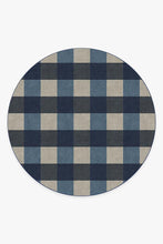 Load image into Gallery viewer, Buffalo Plaid Blue &amp; Ivory Rug
