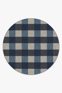 Buffalo Plaid Blue & Ivory Rug
