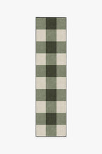 Load image into Gallery viewer, Buffalo Plaid Green &amp; White Rug
