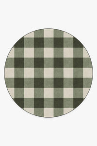 Buffalo Plaid Green & White Rug