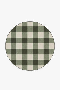 Buffalo Plaid Green & White Rug
