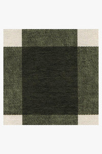 Buffalo Plaid Green & White Rug