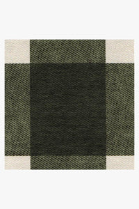 Buffalo Plaid Green & White Rug