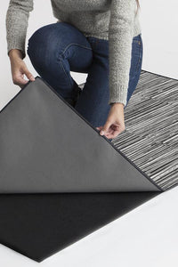 Caspian Stripe Black Rug