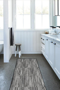 Caspian Stripe Black Rug