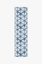 Load image into Gallery viewer, Diamond Shibori Indigo Rug
