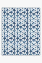 Load image into Gallery viewer, Diamond Shibori Indigo Rug
