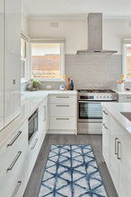 Load image into Gallery viewer, Diamond Shibori Indigo Rug
