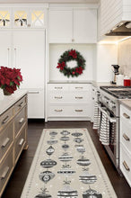 Load image into Gallery viewer, Festive Garland Warm Grey Rug
