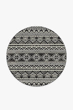 Load image into Gallery viewer, Linear Aztec Black Rug
