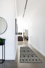 Load image into Gallery viewer, Linear Aztec Black Rug
