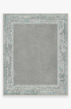 Load image into Gallery viewer, Lunja Border Teal Blue Rug
