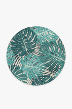 Load image into Gallery viewer, Monstera Teal Rug
