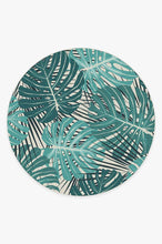 Load image into Gallery viewer, Monstera Teal Rug
