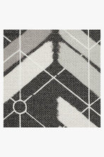 Load image into Gallery viewer, Outdoor Painted Chevron Black Rug
